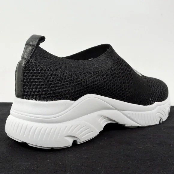 CASADEI 🇮🇹 WOMEN'S BLACK STREICH FABRIC FASHION SUMMER SNEAKERS - Picture 5 of 10